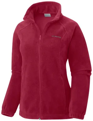 Columbia Women Red Benton Springs Full Zip Reflective Detailing chest pockets