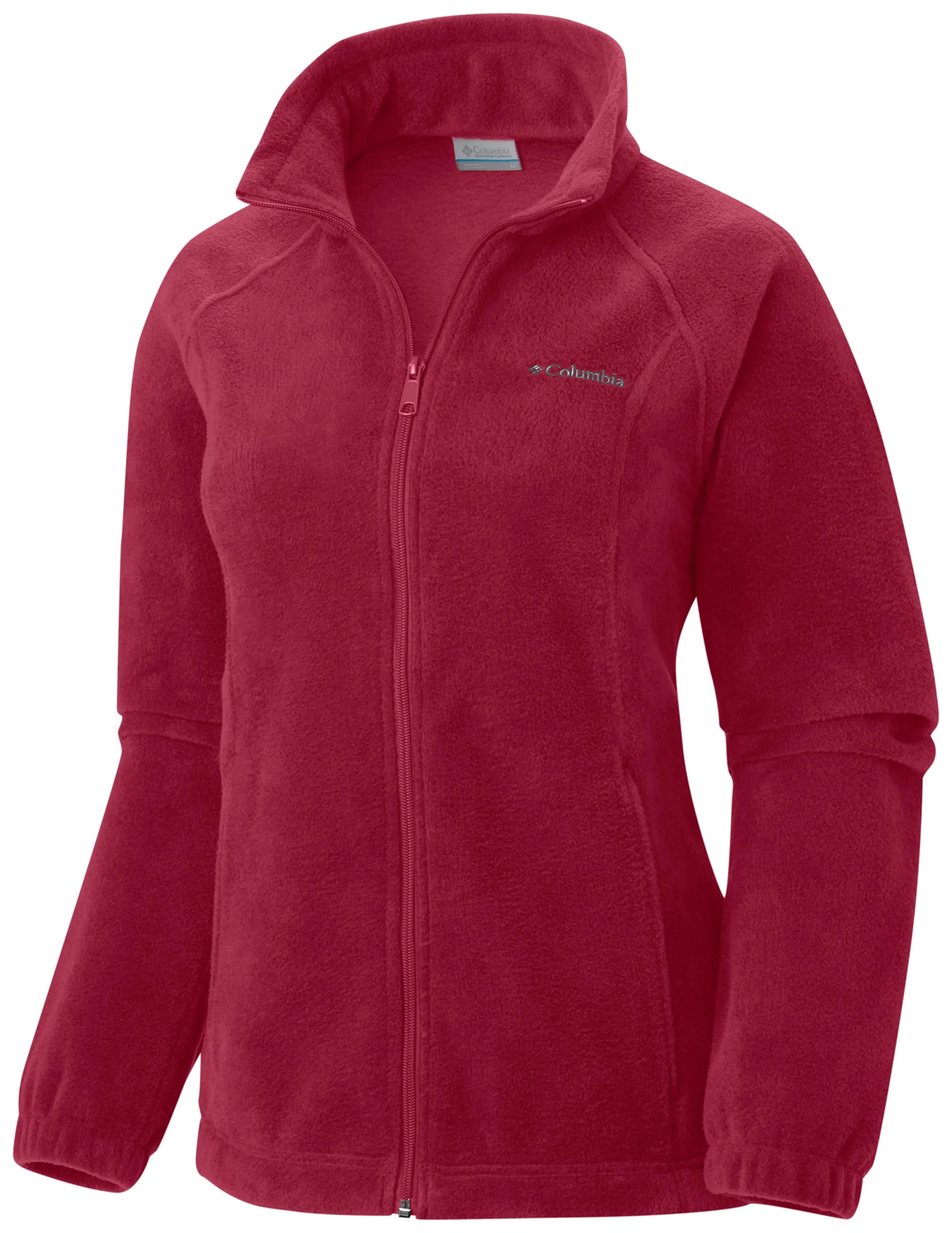 Columbia Women Red Benton Springs Full Zip Reflective Detailing chest pockets