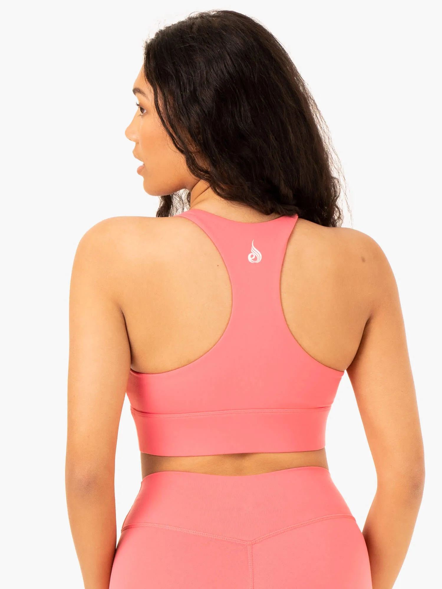 stretchy design Replay Cut Out Sports Bra - Coral
