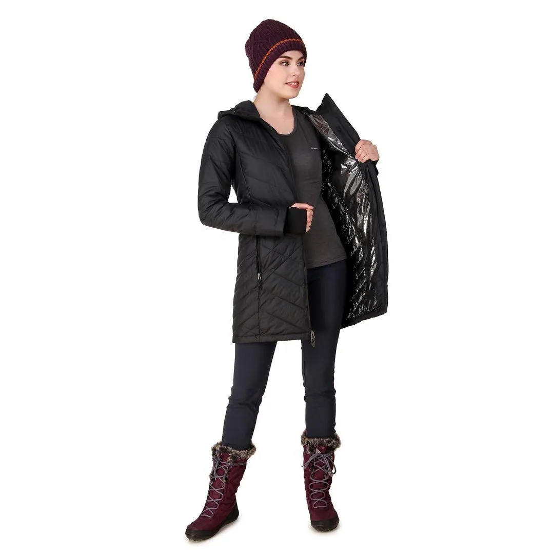 Weatherproof Shell Sleek Fit Columbia Women Black Heavenly Long Hooded Jacket