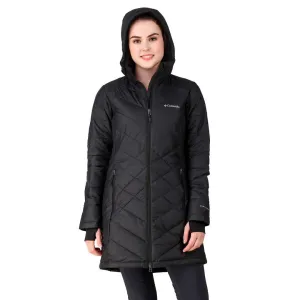 Water Repellent Coating Columbia Women Black Heavenly Long Hooded Jacket