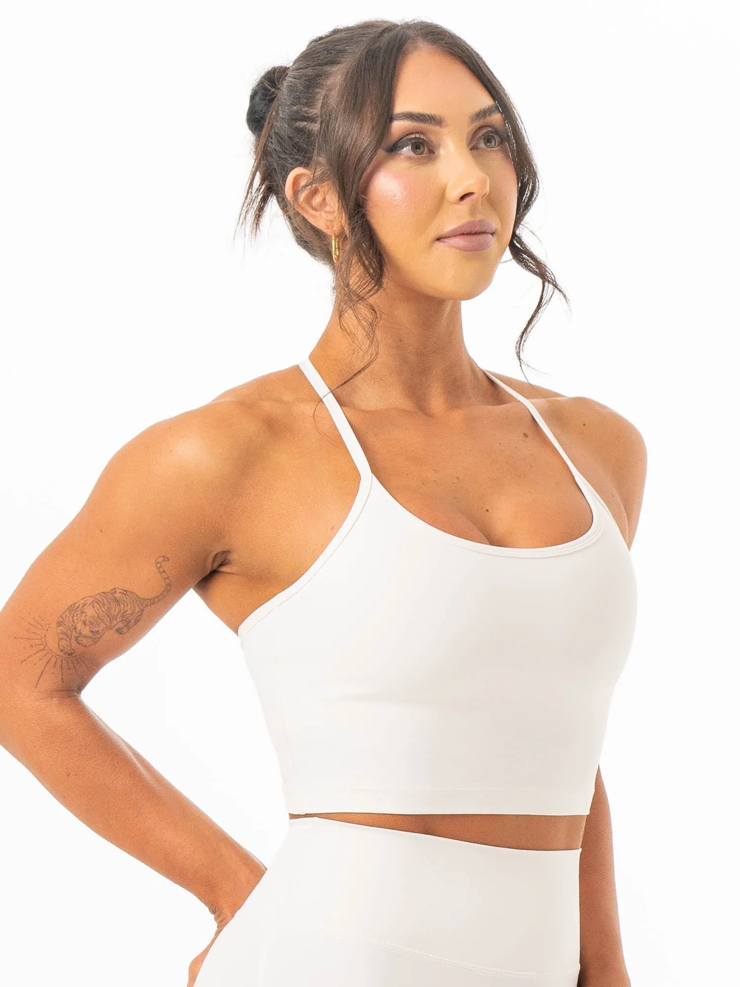Sleeveless seams NKD Contrast Shelf Bra Tank - Vanilla