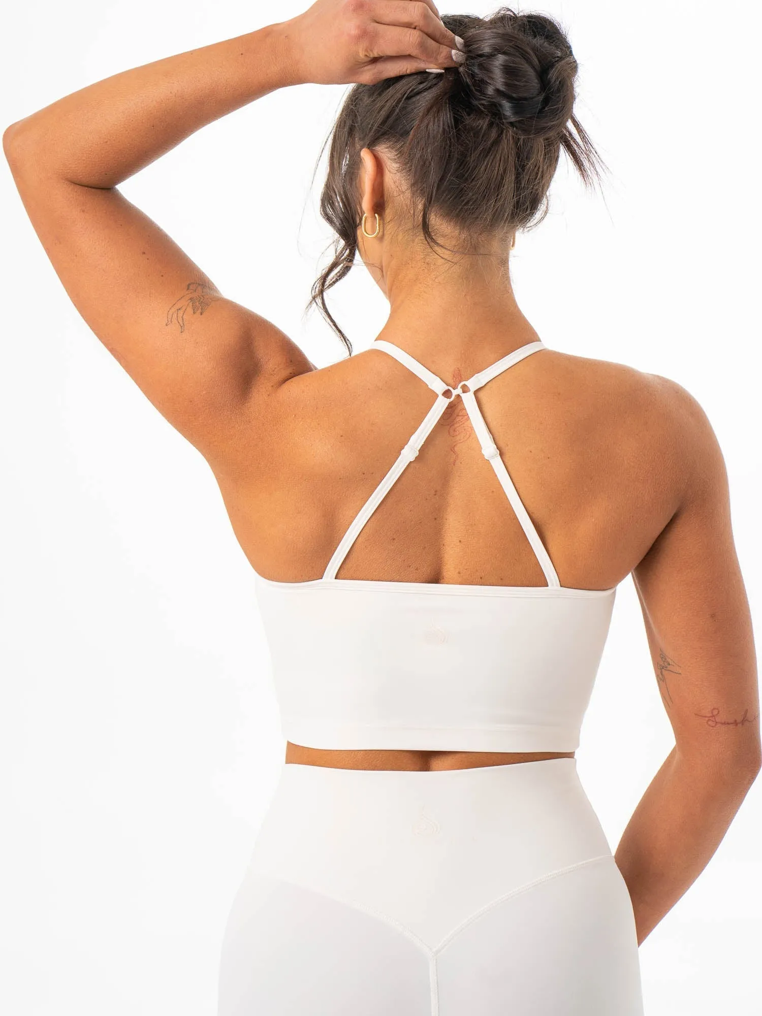 NKD Contrast Shelf Bra Tank - Vanilla Stretchy Comfort