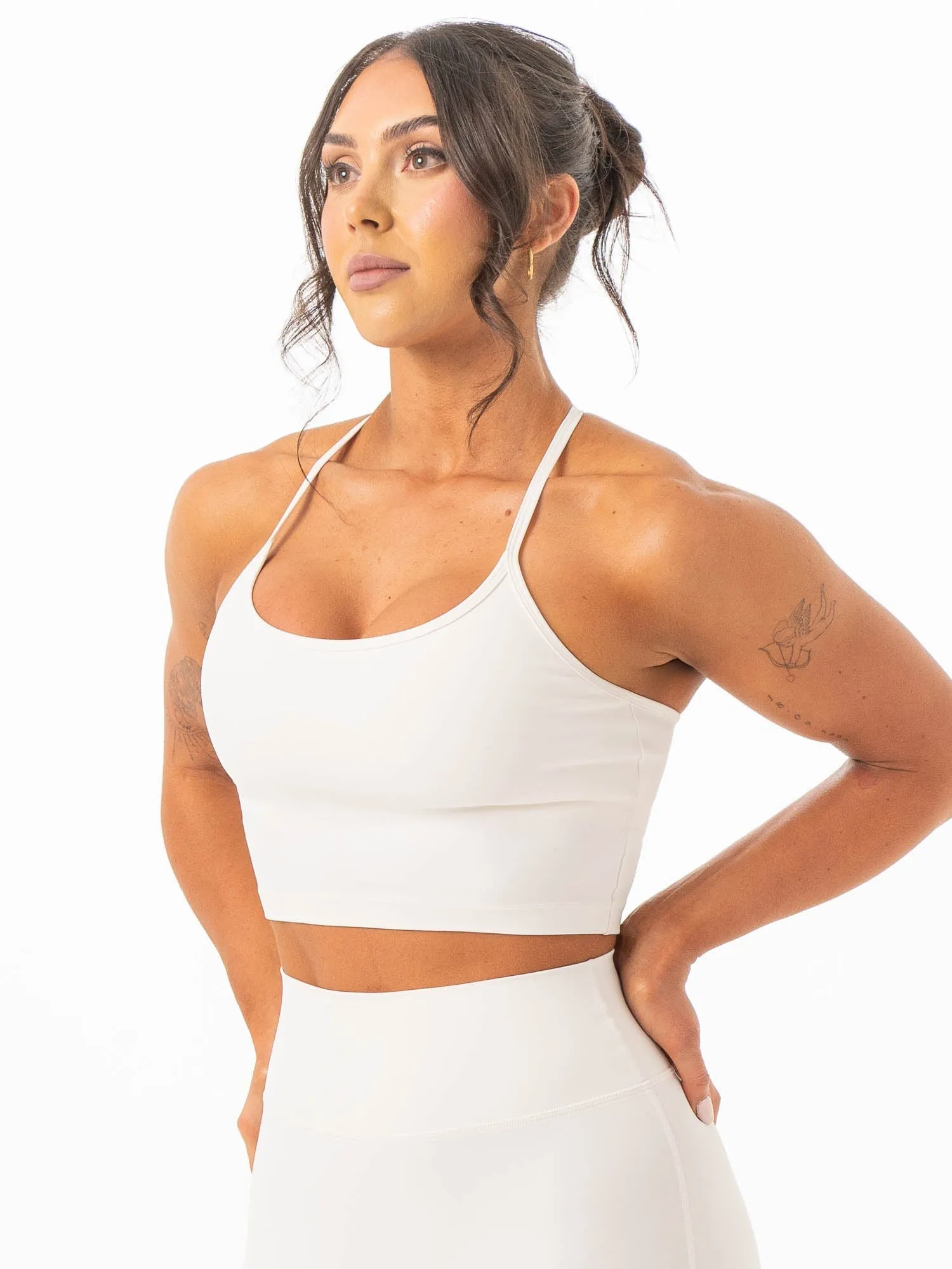 Maternity NKD Contrast Shelf Bra Tank - Vanilla