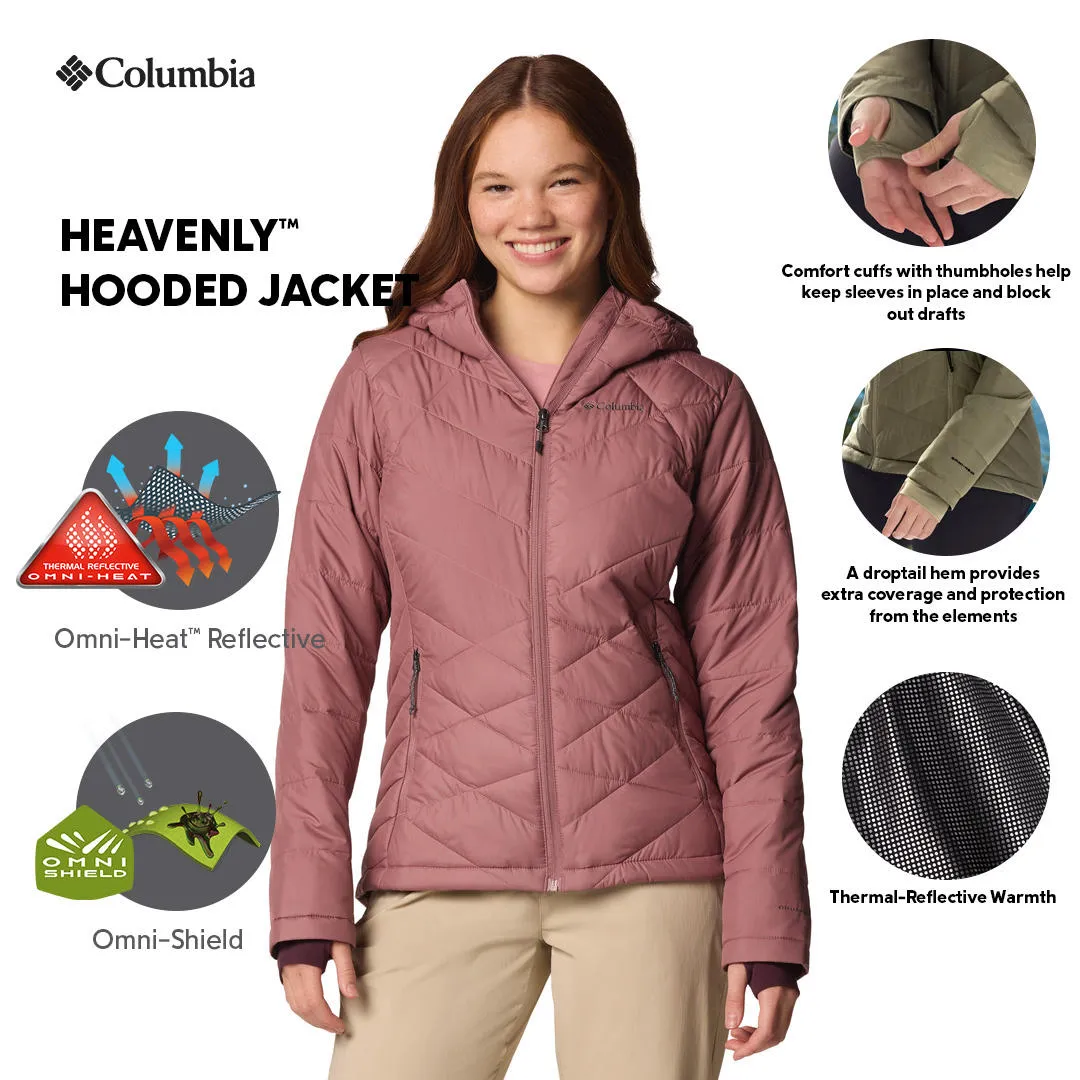 Columbia Women Pink Heavenly Hooded Jacket Recover Functional Detail