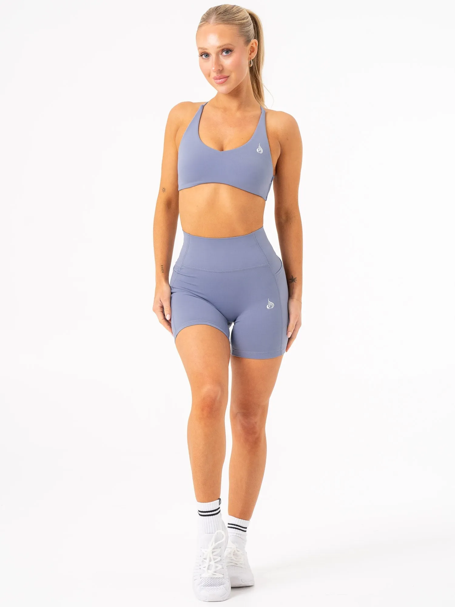 NKD Embody Sports Crop - Steel Blue High-intensity workouts