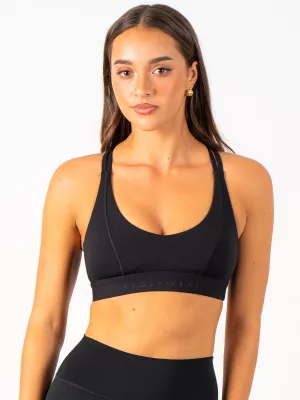 Flexible Wire NKD Align Sports Bra - Black