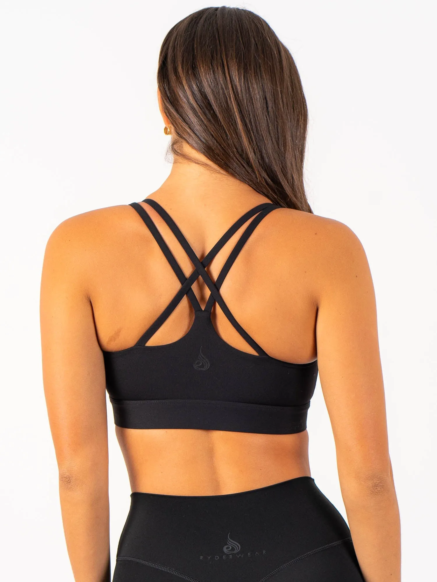 Spaghetti straps seams Bright sports gear NKD Align Sports Bra - Black