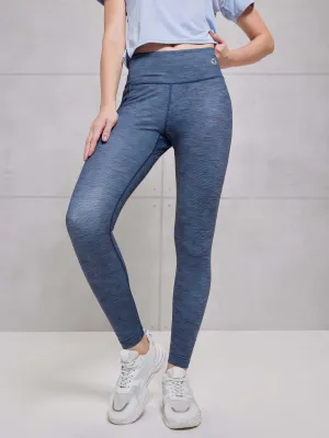 Daily Routine Rib Knit Essential Fit Women Printed Slim Fit Tights with ELASTO PLUS