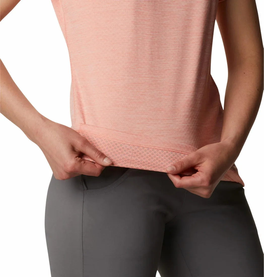 Columbia Women Peach W Zero Rules Graphic Crew (Sun Protection) Heather Jersey Material black friday