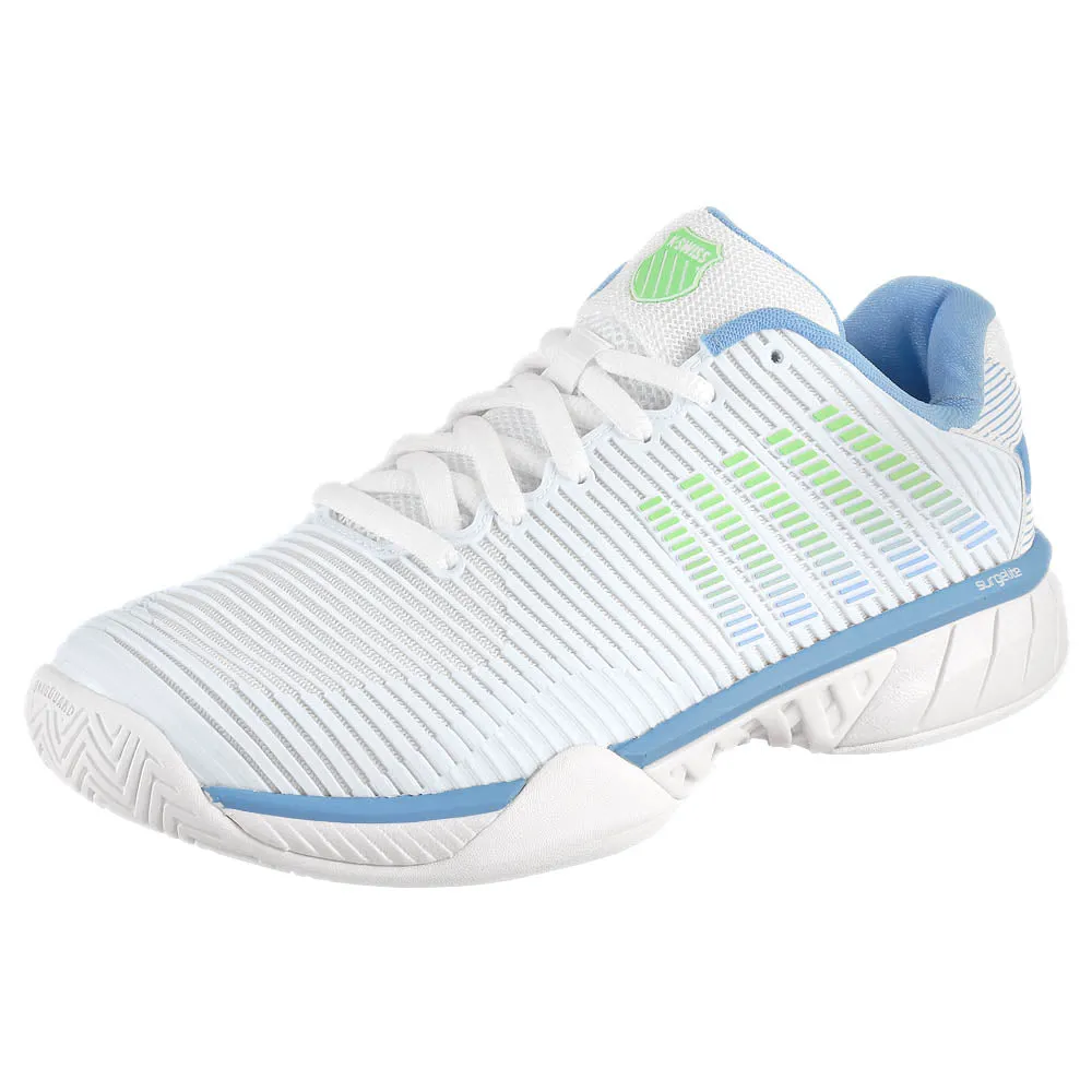 K-Swiss Women's Hypercourt Express 2 - Lucent White/Dutch Canal Functional Mesh Non Restrictive Forefoot