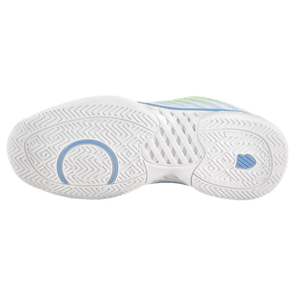 Slip Resistant K-Swiss Women's Hypercourt Express 2 - Lucent White/Dutch Canal