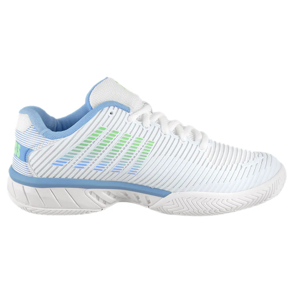 K-Swiss Women's Hypercourt Express 2 - Lucent White/Dutch Canal Padded Ankle Support Low Profile Design