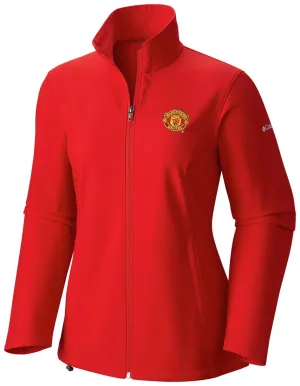 Columbia Women Red Kruser Ridge Softshell Cooperate Collarless