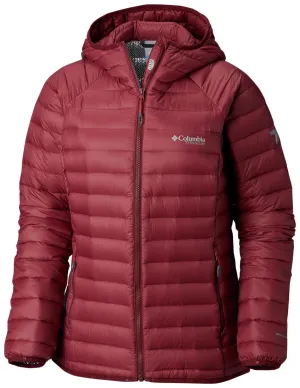 Travel Ease Columbia Women Red Alpha Trail Down Hooded Jacket