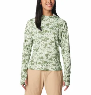 Columbia Women Green Summit Valley Hoodie (Sun Protection) ReinforcedNeckline Cozy Layer Fit