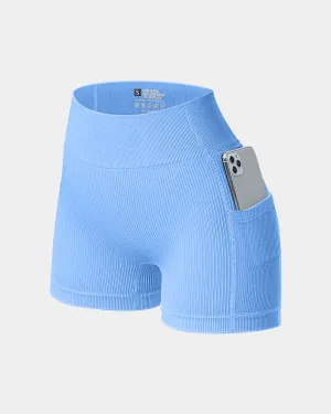 Women High Waist Yoga Shorts Clean Stretch anti static coating