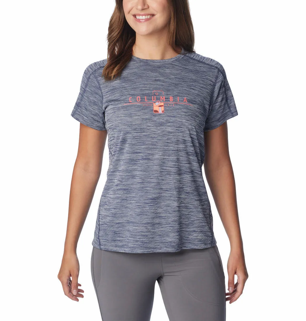 black friday Columbia Women Navy Blue W Zero Rules Graphic Crew (Sun Protection)