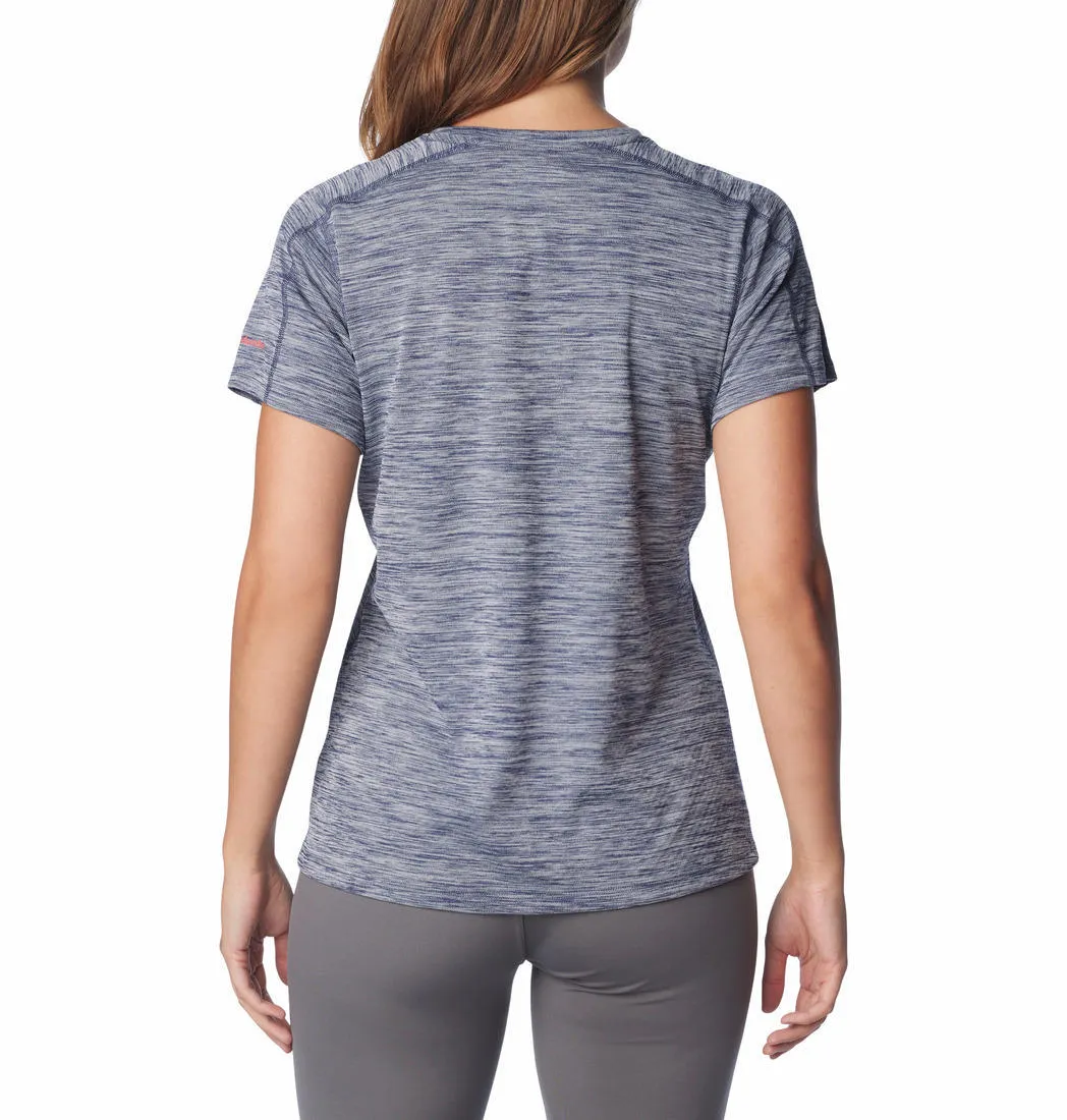 Columbia Women Navy Blue W Zero Rules Graphic Crew (Sun Protection) Comfy Fit