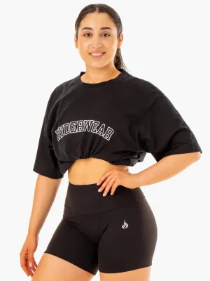 Oversized T-Shirt - Black Seasonal Smart Outdoor Activity