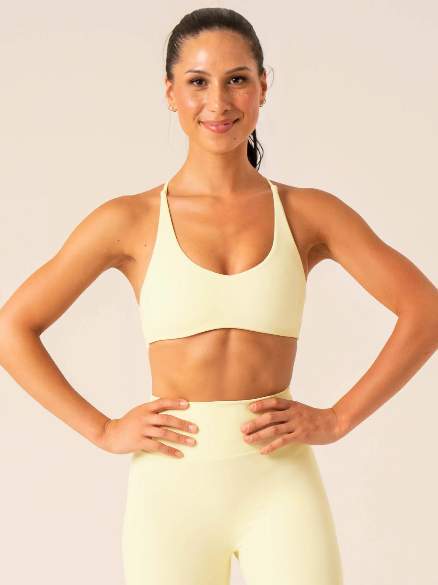 NKD Embody Sports Crop - Lemon Moisture-wicking fabric Trendy