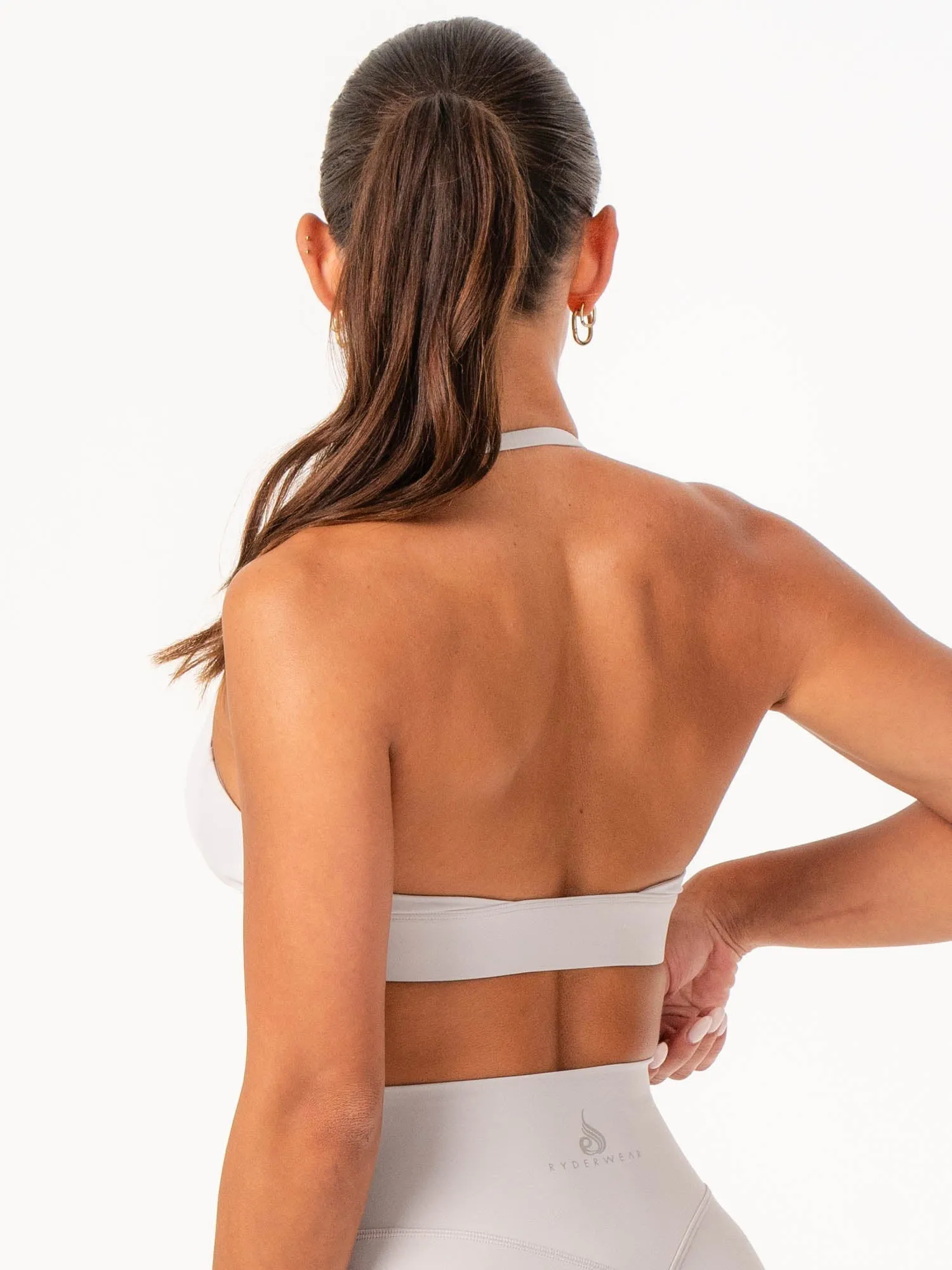 NKD Halter Sports Bra - Sugar Dust Body Adaptive Fabric
