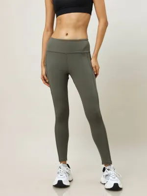 Women Solid Slim Fit Tights with ELASTO LITE Breathable Active Wear