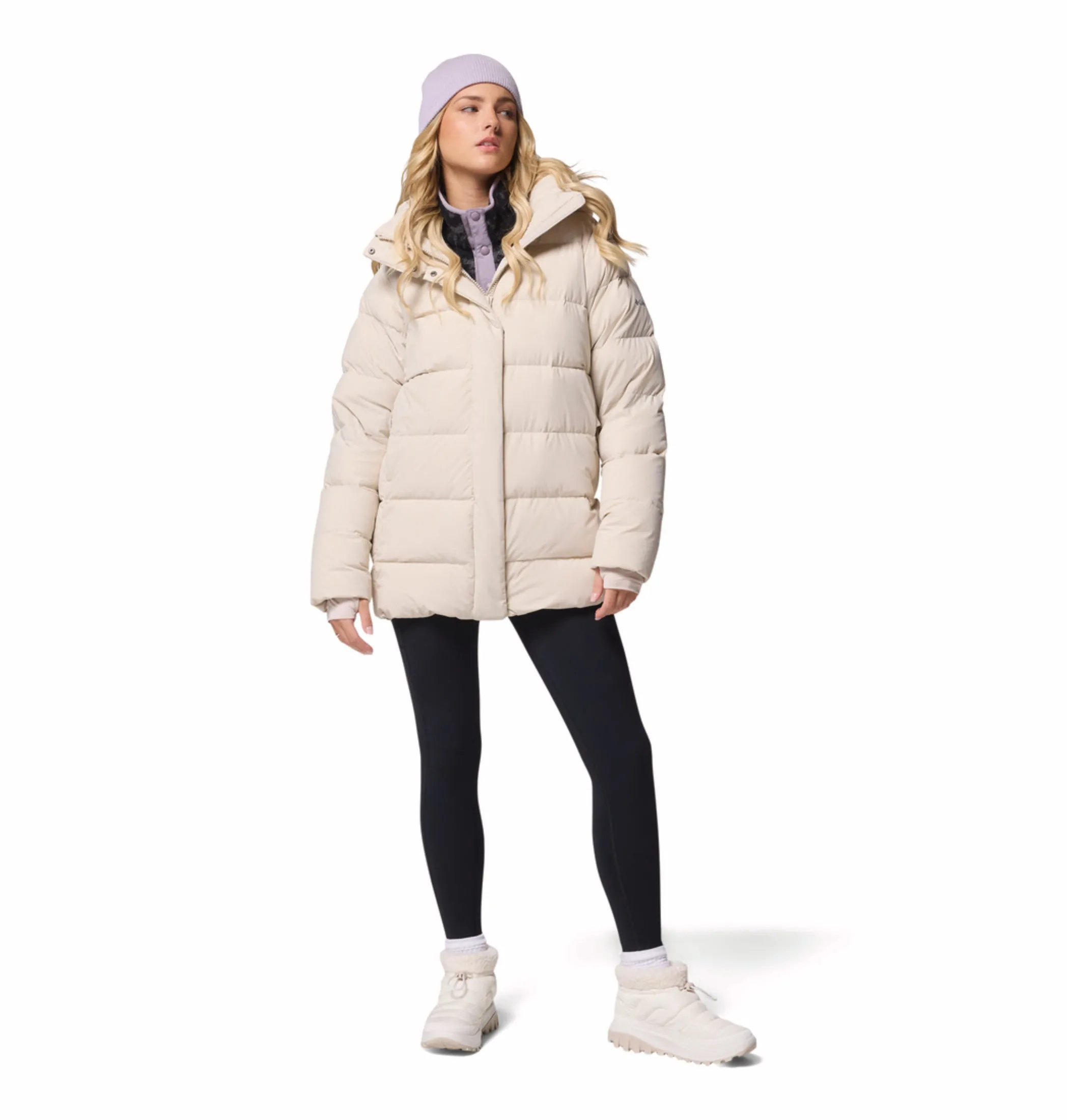 Columbia Women Beige OmniShield Amaze Puff Jacket heirloom Wind Blocking