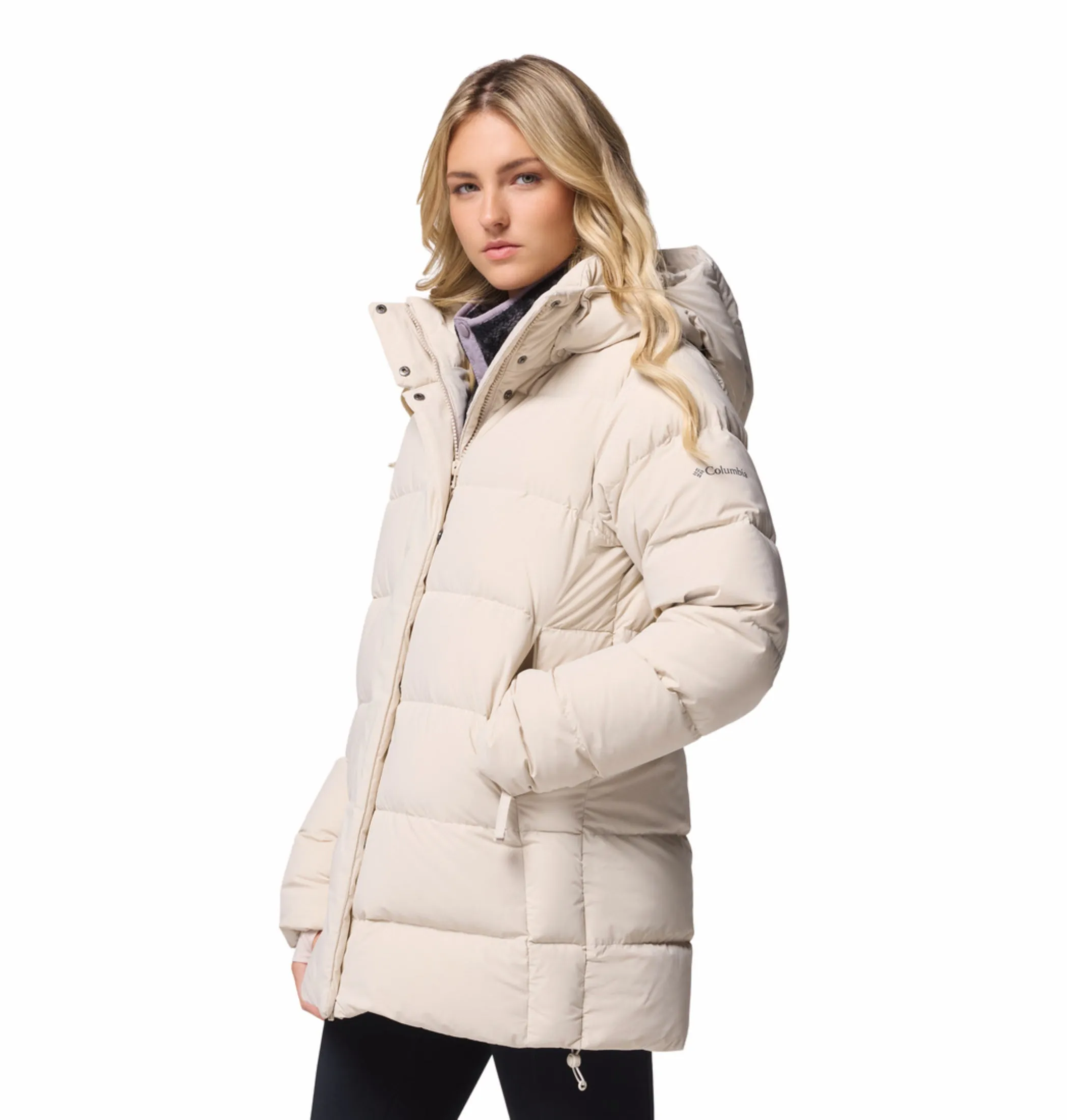 Water Repel Columbia Women Beige OmniShield Amaze Puff Jacket