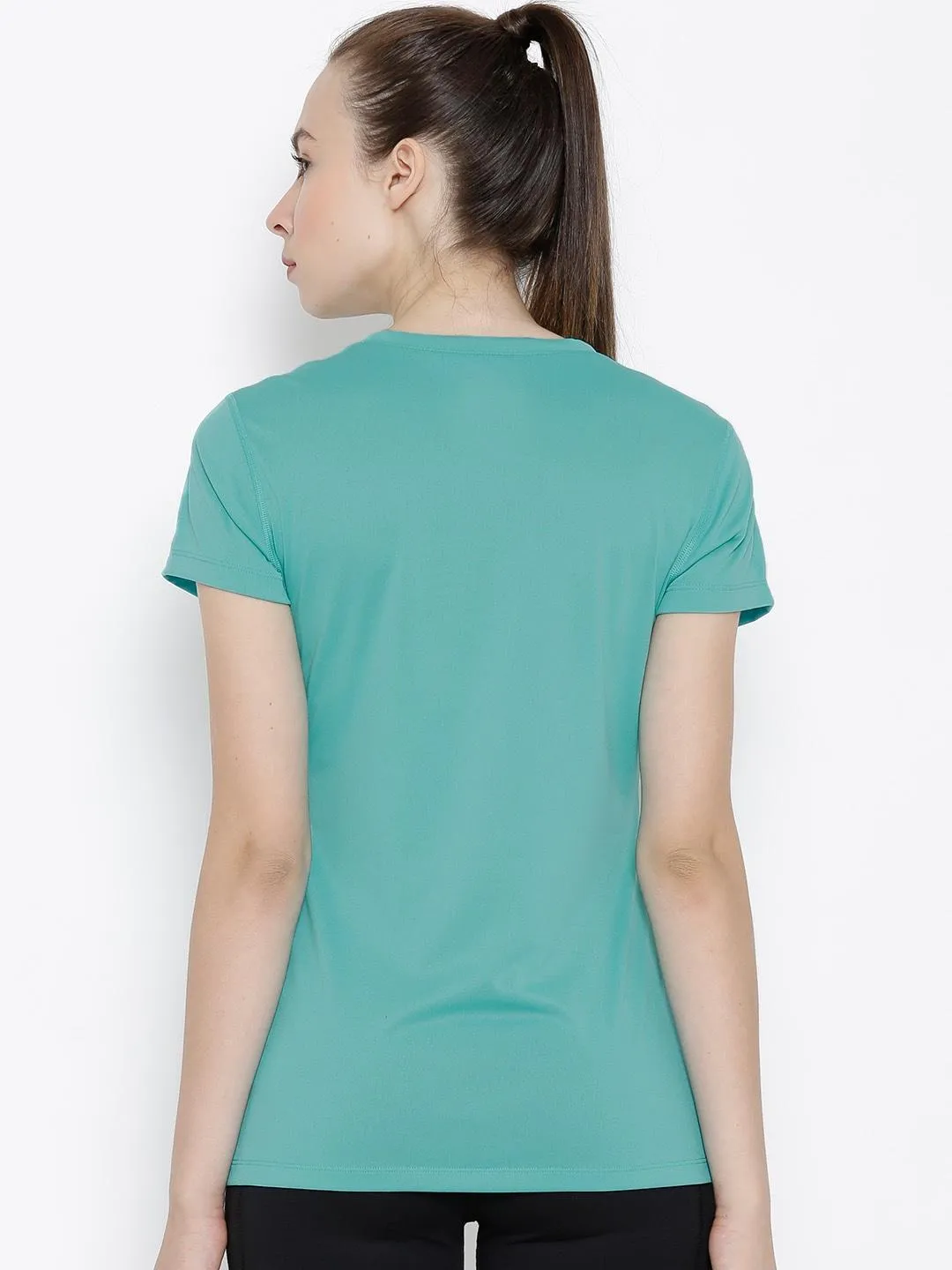 Cozy And Stylish Stretch Waist Columbia Women Green Tech TrekShort Sleeve Shirt