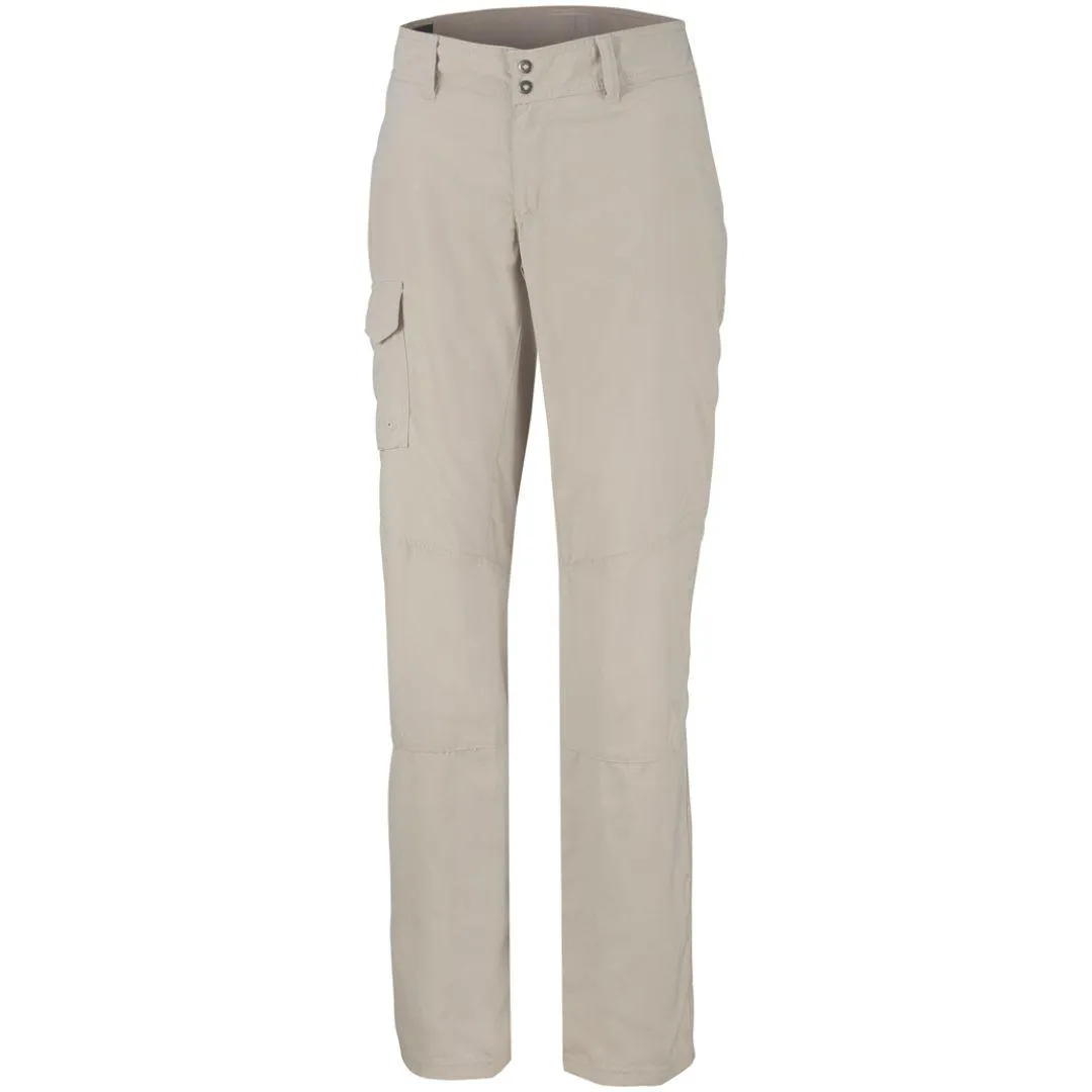 Columbia Women Beige Silver Ridge Pant (Sun Protection) Casual Active Wear Track Leggings Capri