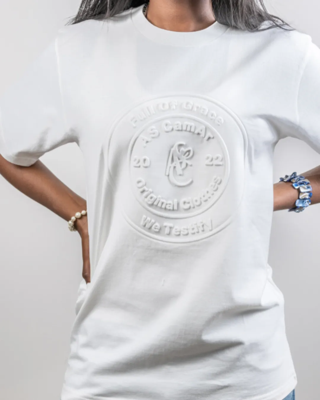 High Density Knit WHITE TEE UNISEX