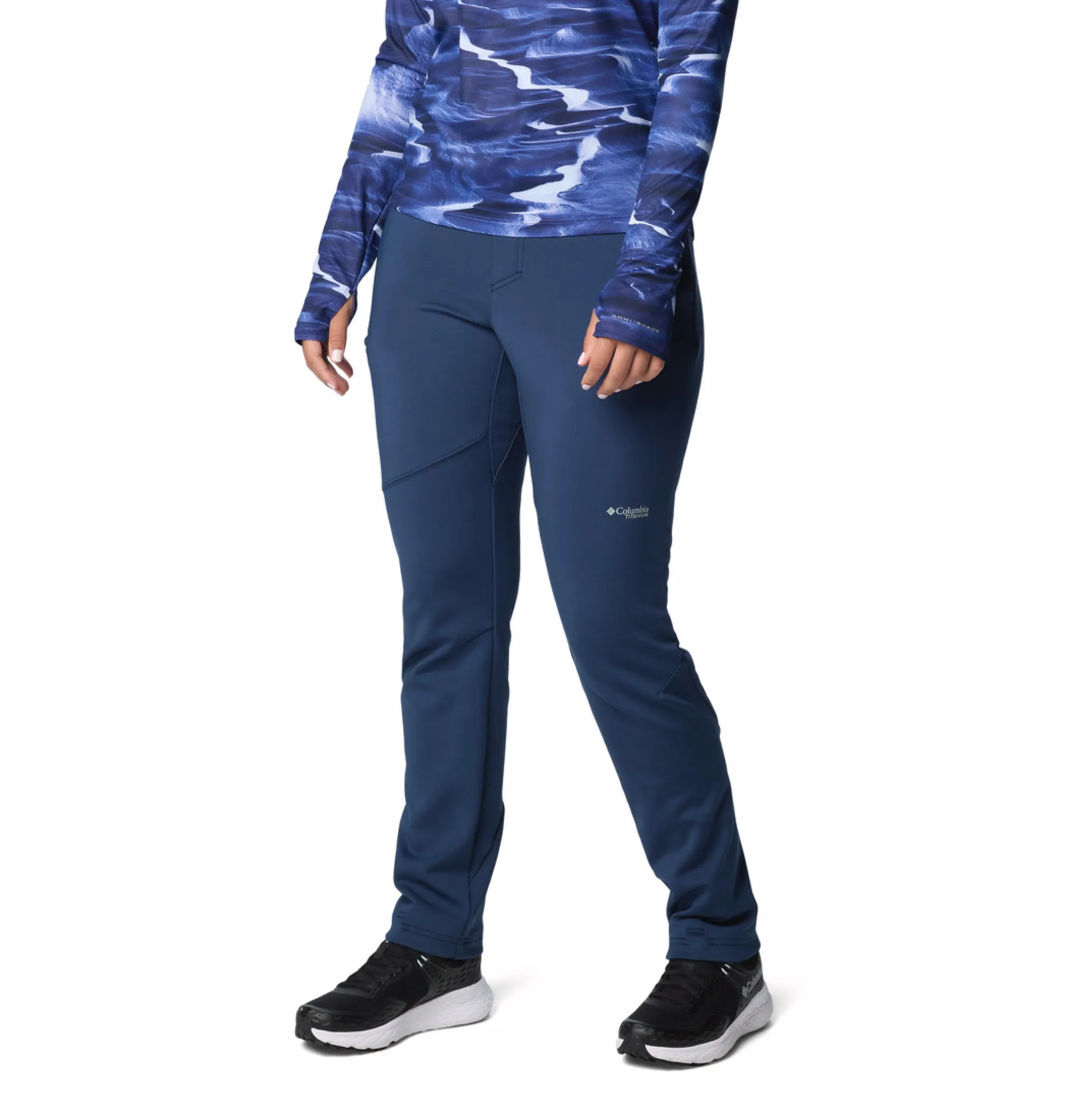 High-Quality Fit Track Shorts Capri Columbia Women Navy Blue OmniShield Vast Canyon Soft Shell Pant