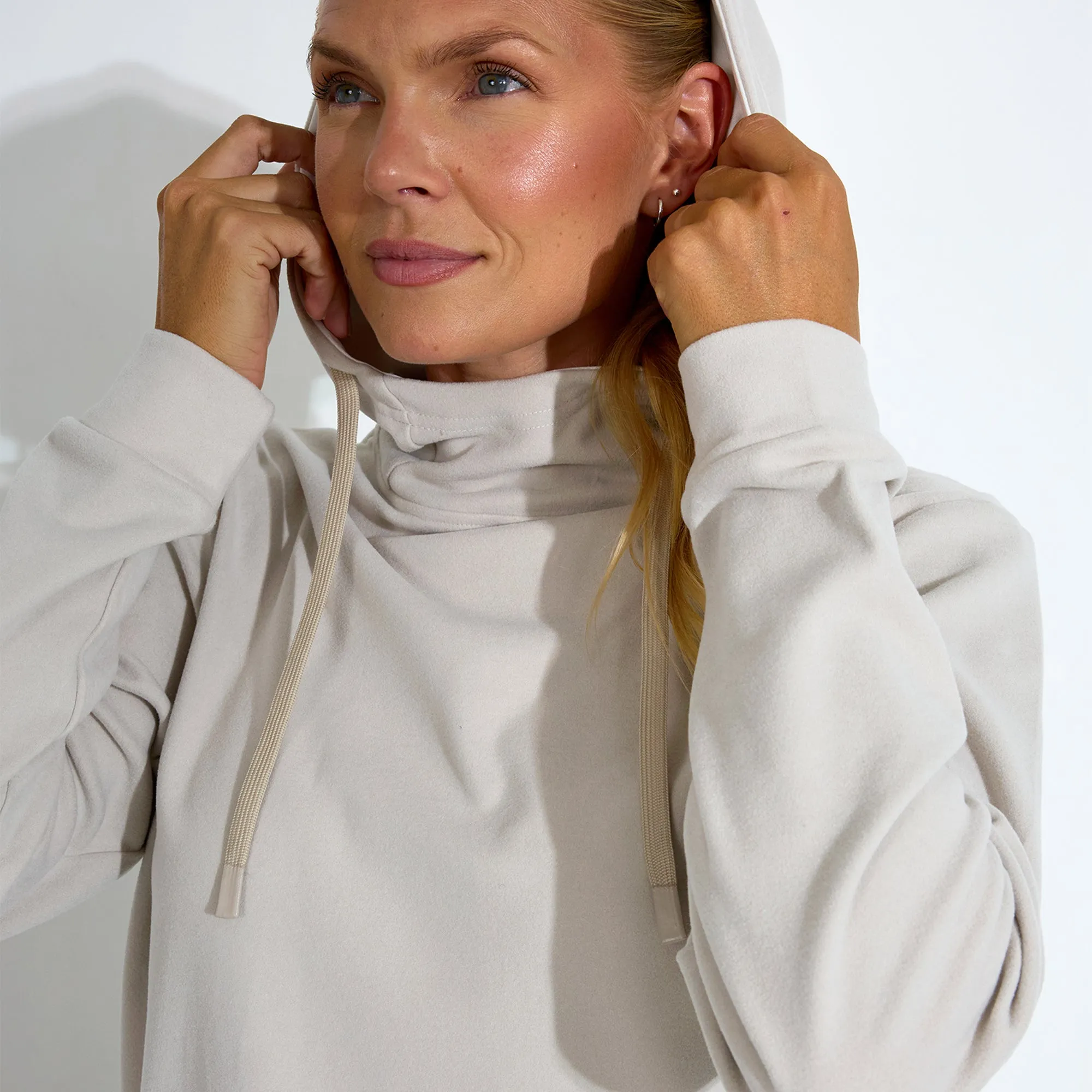 Lds Banff hoodie pearl accents product mass production efficiency
