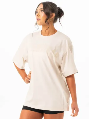 Force Oversized T-Shirt - Bone Laser Cut Edges Breathable Material
