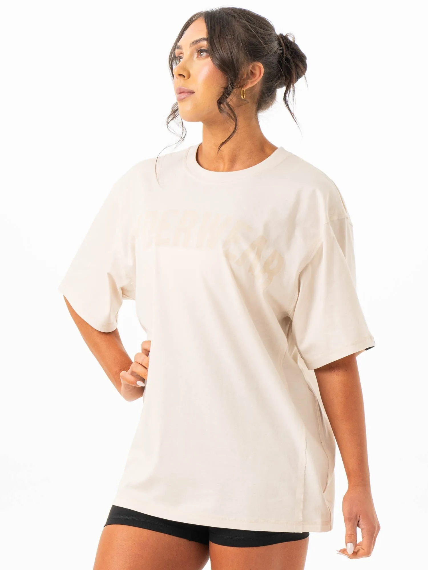 Force Oversized T-Shirt - Bone Laser Cut Edges Breathable Material