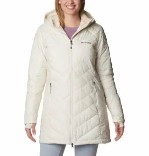 runway show Columbia Women White Heavenly Long Hooded Jacket