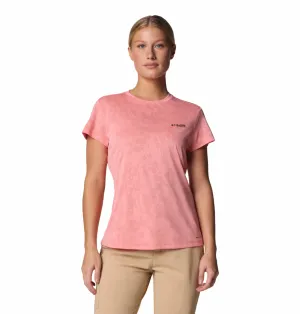 Comfy Design Light Stretch Columbia Women Pink Bluebird Canyon Short Sleeve Crew