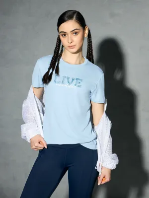 Modern Layering Men's Women Printed Slim Fit Round Neck T-shirt with TECHNOCOOL 