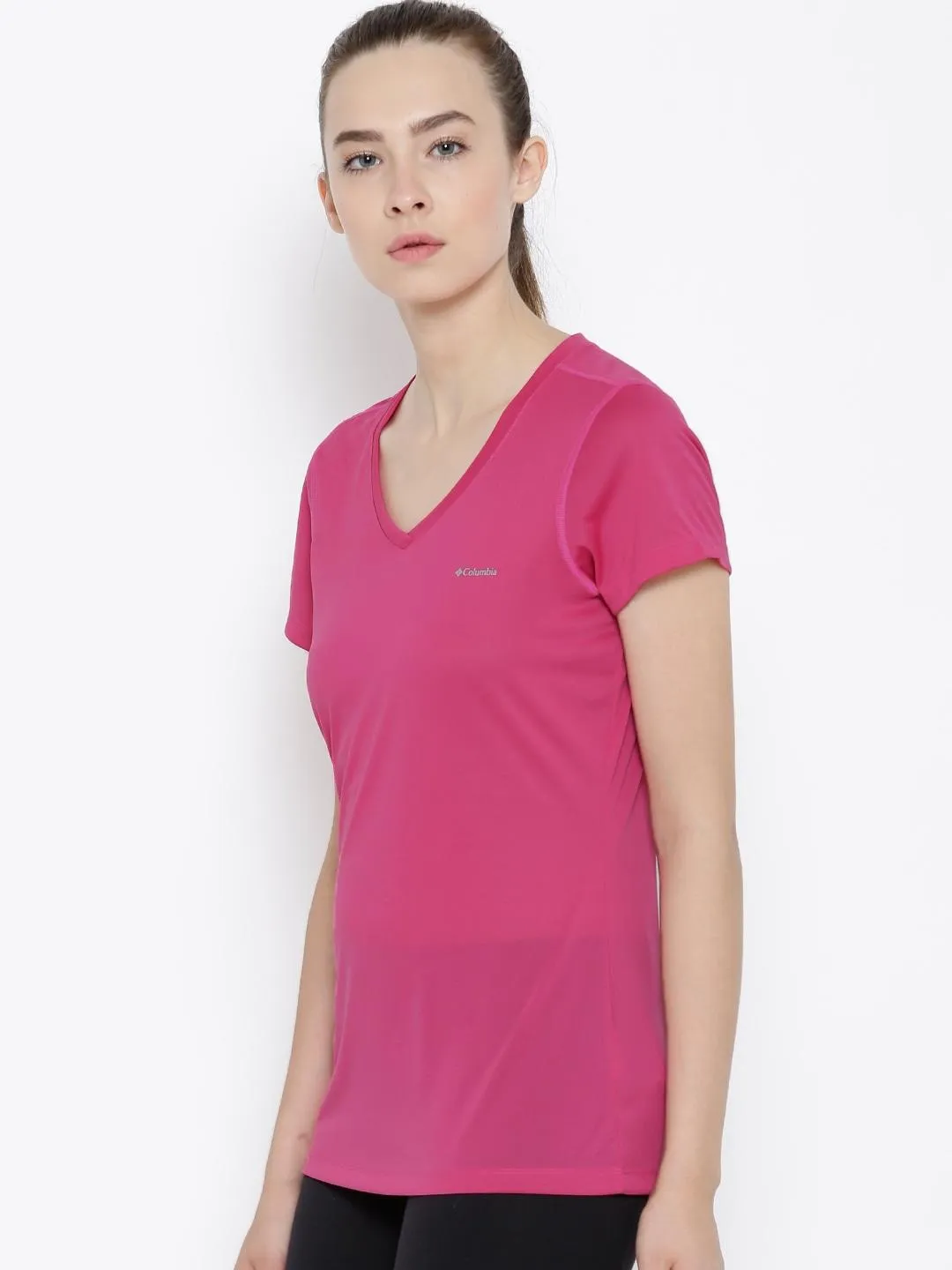 Everyday Trend Columbia Women Red Tech TrekShort Sleeve Shirt