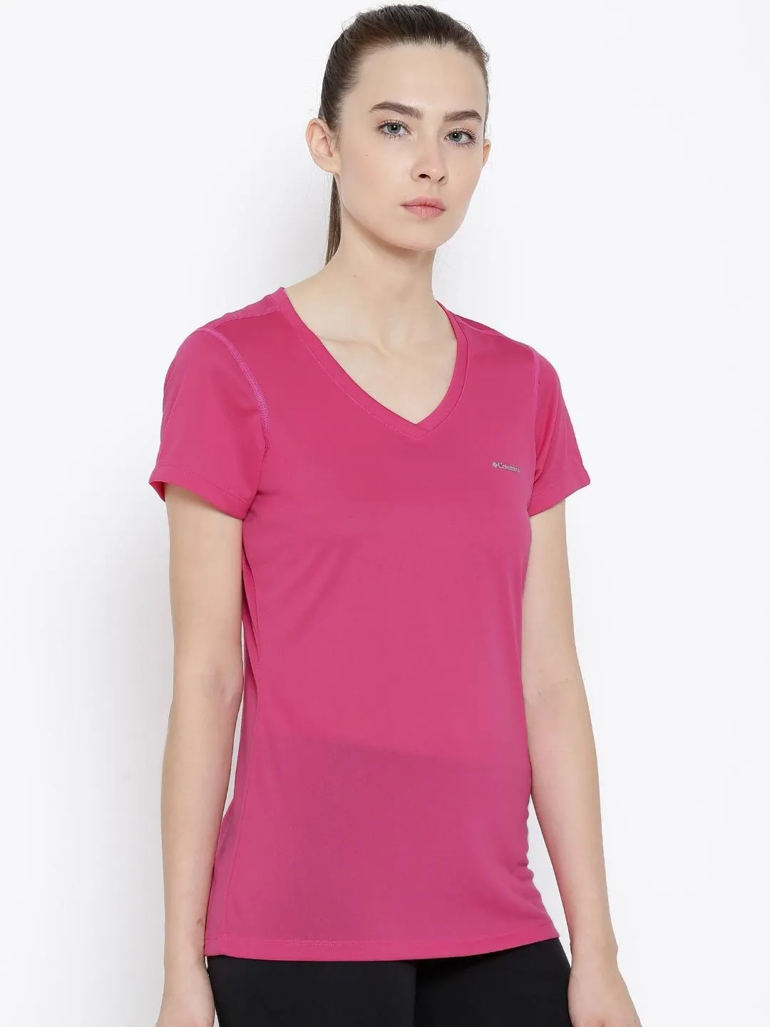 Lightweight Weave Sporty Layer Columbia Women Red Tech TrekShort Sleeve Shirt