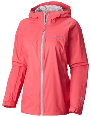 Columbia Women Red EvaPOURation Jacket Waterproof Appointment High Neck Protection