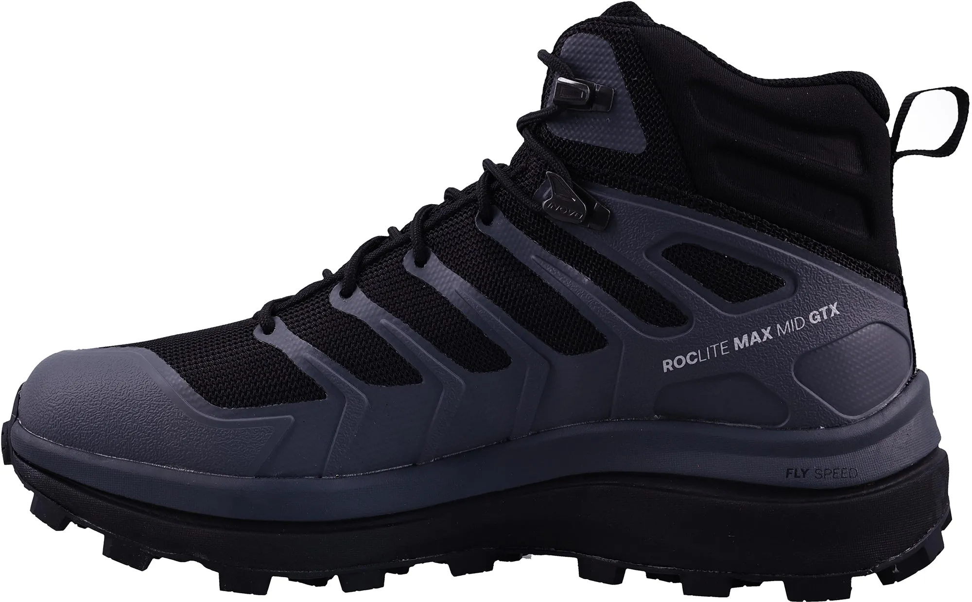 Foam Lining Trail Running Inov8 Roclite Max Mid GORE-TEX WIDE FIT Womens Walking Boots - Black
