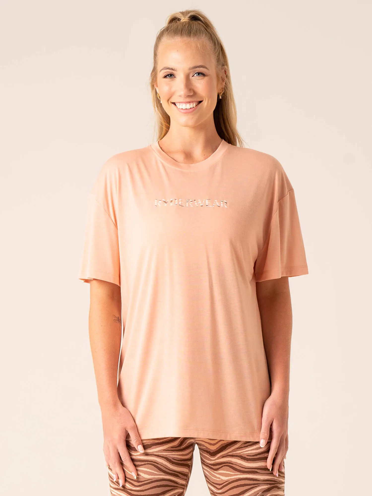 Unstoppable Oversized T-Shirt - Peach Comfortable apparel Comfort and Ease