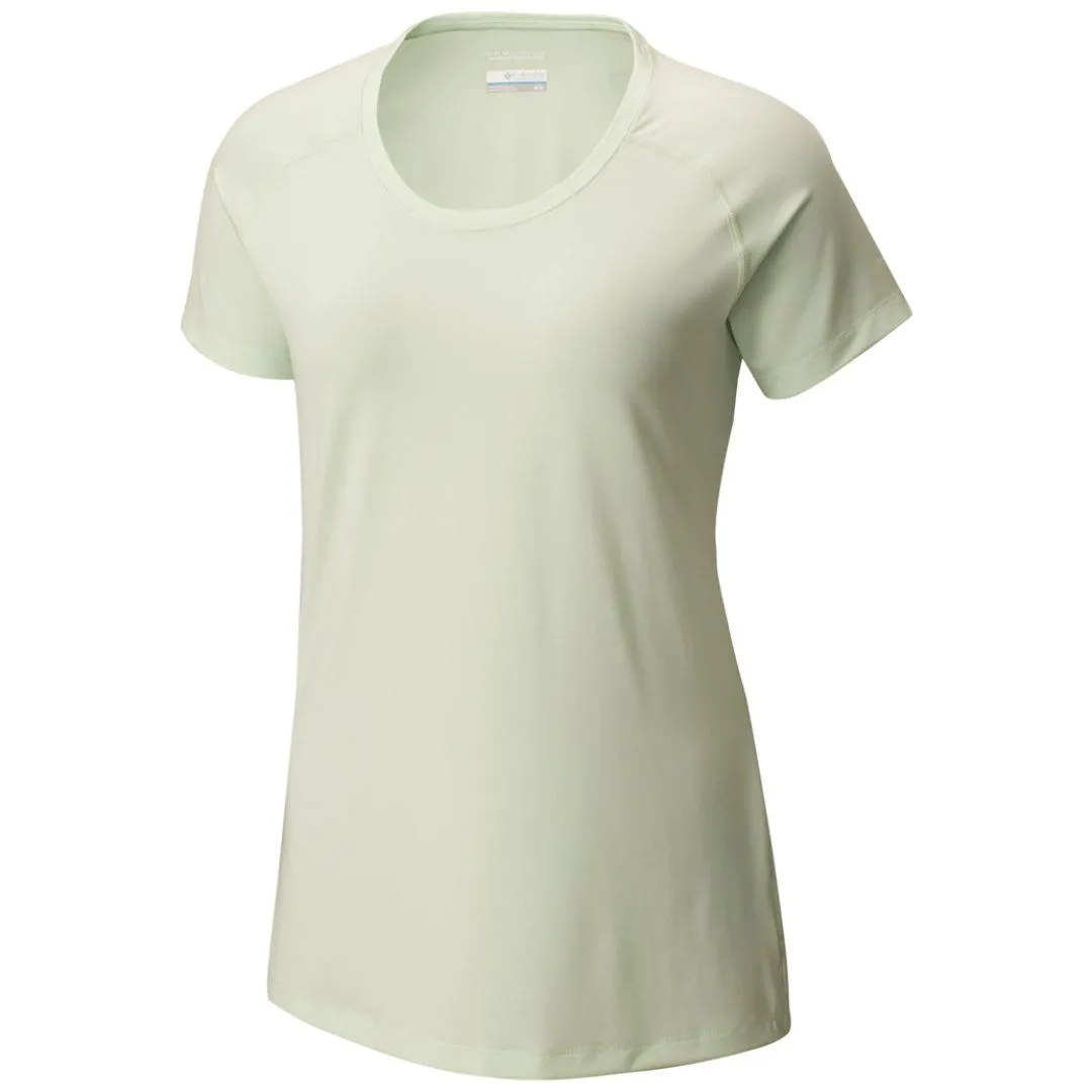 Cool Layer Wear Columbia Women Red Tuk Mountain Womens Short Sleeve Shirt (Sun Protection)