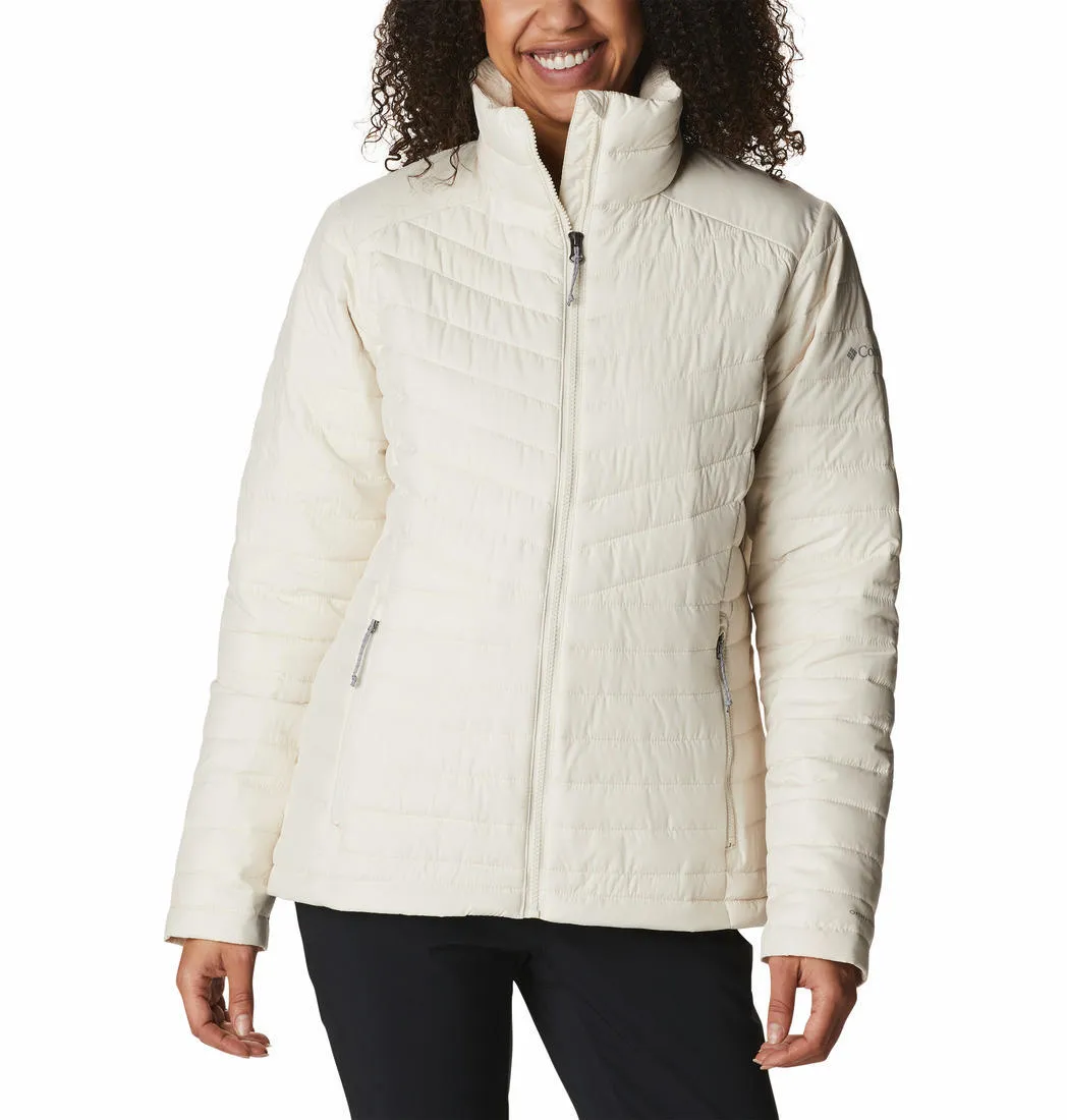 Columbia Women White Slope Edge Jacket YKK Zipper Hardware Stain Resistant
