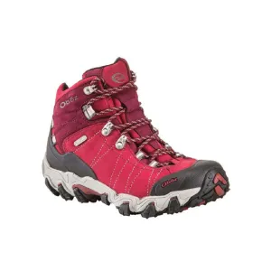 Oboz Women's Bridger Mid Waterproof Hiking Boots Rio Red Weatherproof Hiking Boots Long Hike Ready