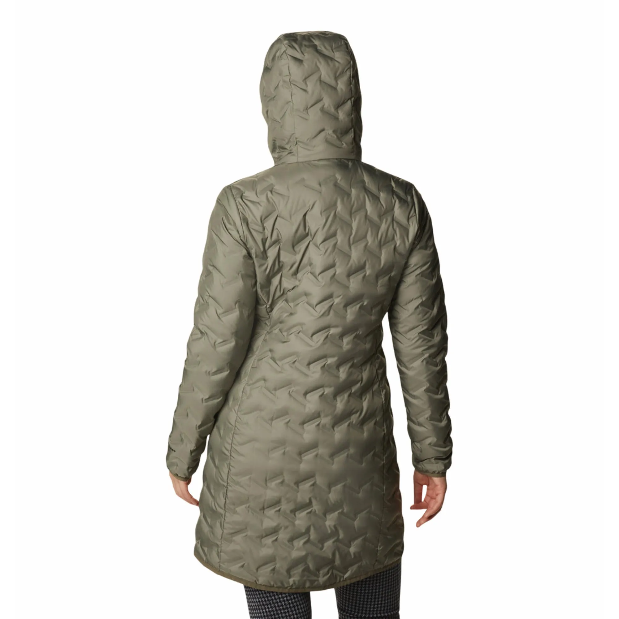 Columbia Women Green Delta Ridge II Long Down Jacket Stole