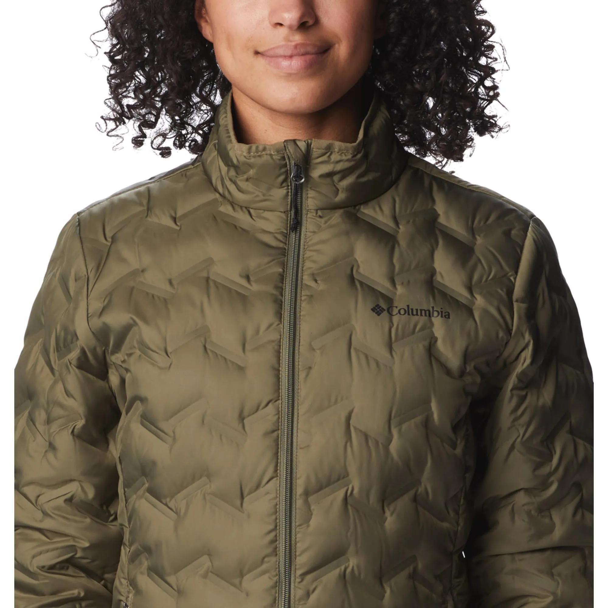 Columbia Women Green Delta Ridge II Down Jacket Storm Ready