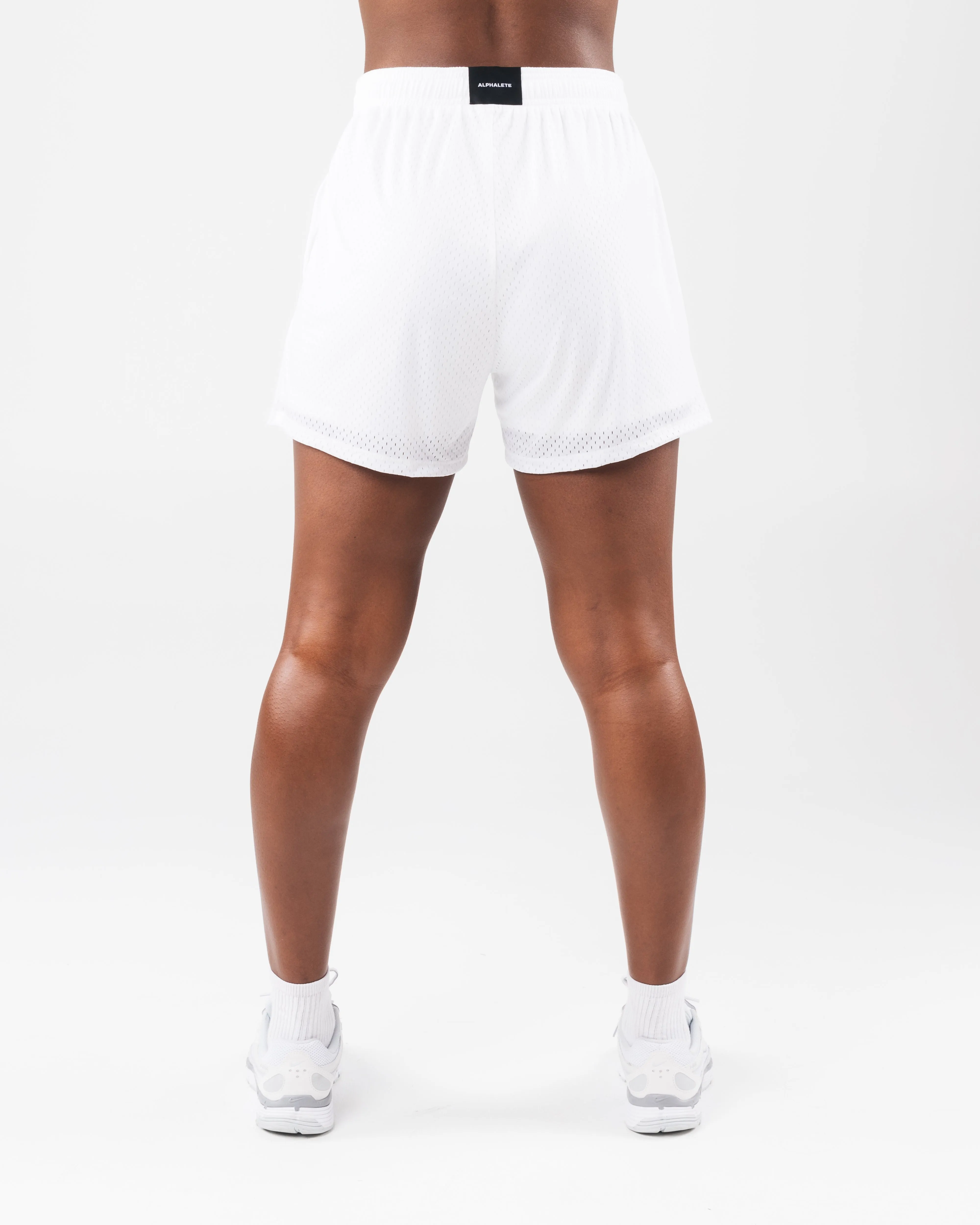 Essential Mesh Short - White Flexibility Built-In